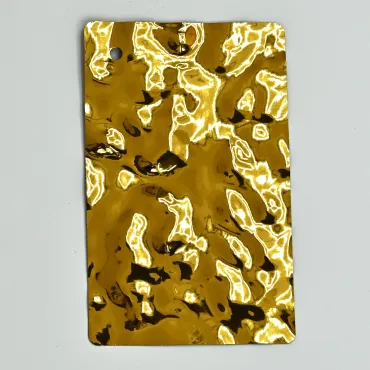 Стеновая панель Big gold water водная рябь - 2800*1220*8 мм Стеновая панель Big gold water водная рябь - 2800*1220*8 мм