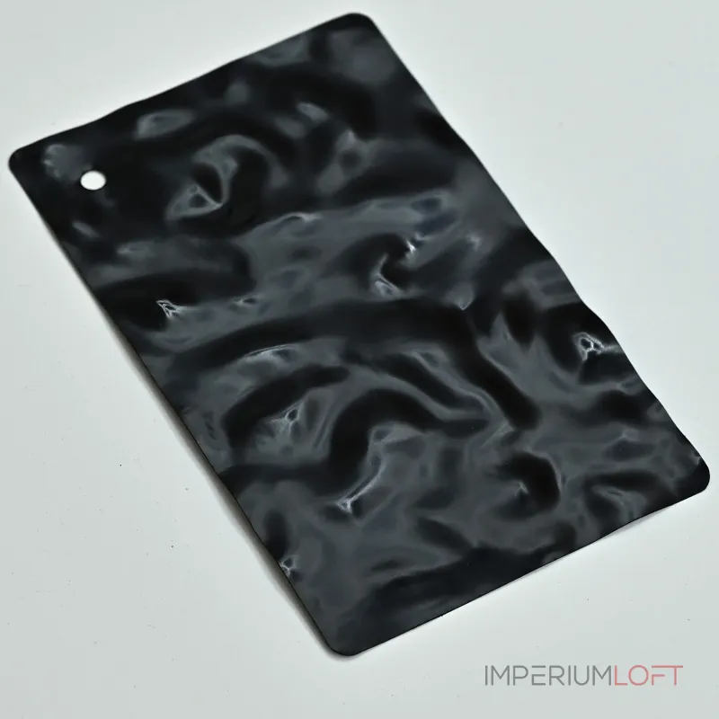 Стеновая панель Matt black water водная рябь — 2800*1220*8 мм