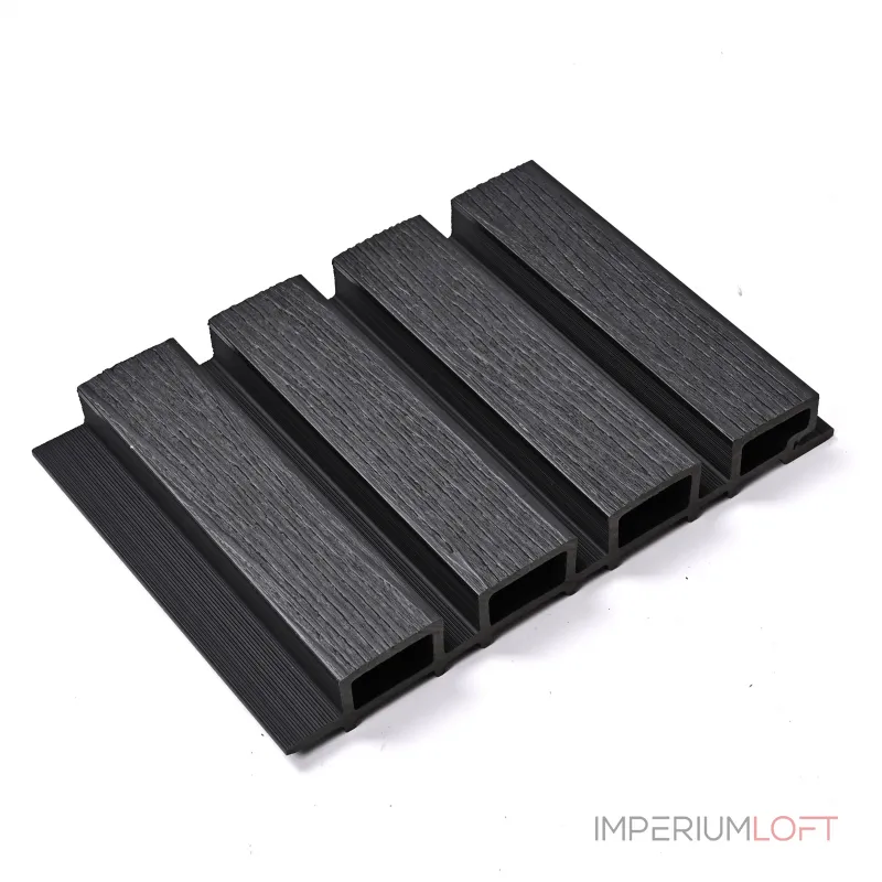 Реечная стеновая панель Чёрное дерево 218*26*3000 SH-WPCSG-30