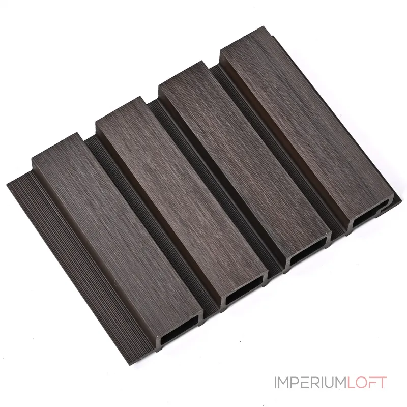 Реечная стеновая панель Чёрный Сандал 218*26*3000 SH-WPCSG-42