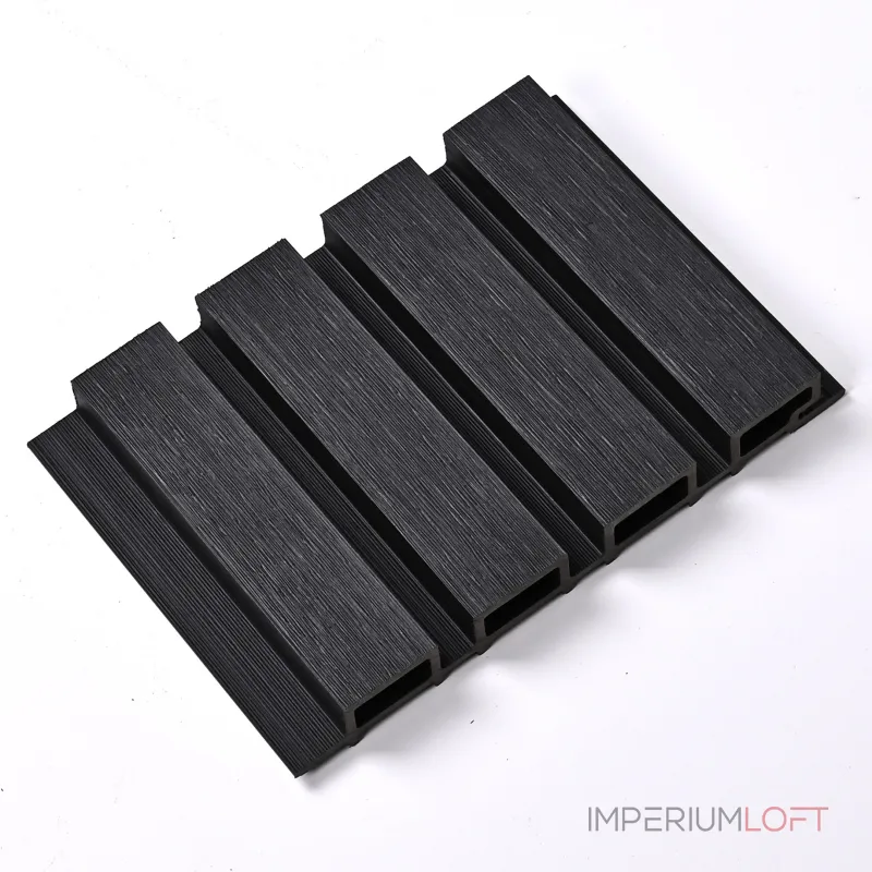 Реечная стеновая панель Чёрное дерево 218*26*3000 SH-WPCSG-45