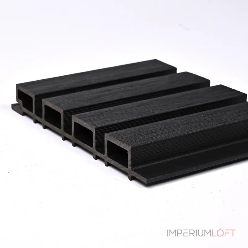 Реечная стеновая панель Чёрное дерево 218*26*3000 SH-WPCSG-45