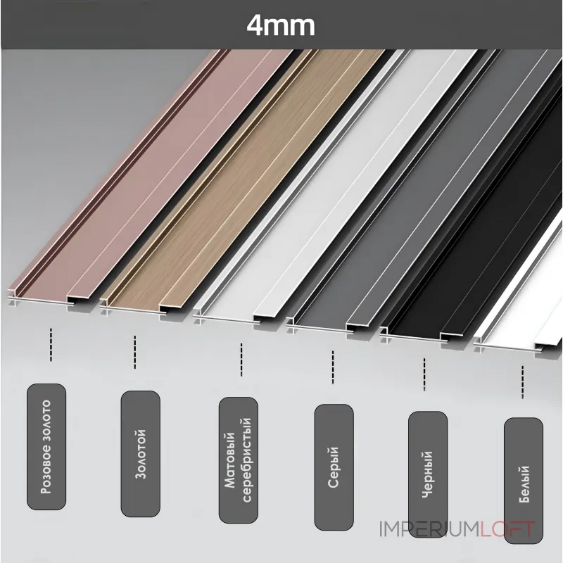 Профиль плинтус напольный алюминиевый для панелей 4 мм серебристый 5977-88 от KBOOS