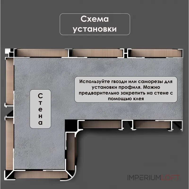 Профиль торцевой под LED ленту для панелей 9 мм белый 6036-88 от KBOOS