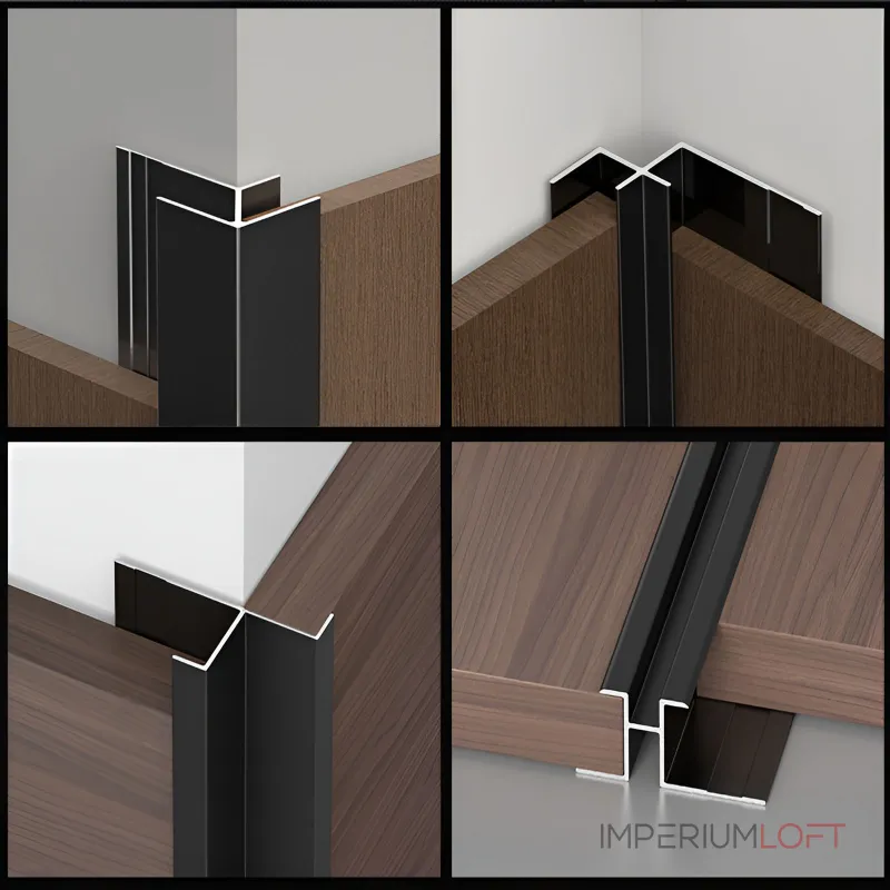 Профиль угловой внутренний алюминиевый для панелей 6 мм серебристый 5162-88 от KBOOS