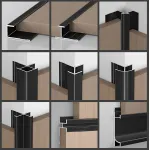 Профиль угловой внутренний алюминиевый для панелей 4 мм розовое золото 5935-88 от KBOOS