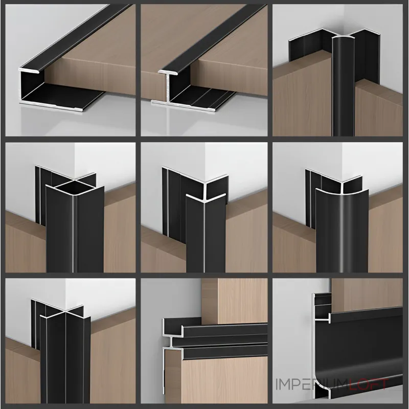 Профиль угловой внутренний алюминиевый для панелей 4 мм розовое золото 5935-88 от KBOOS