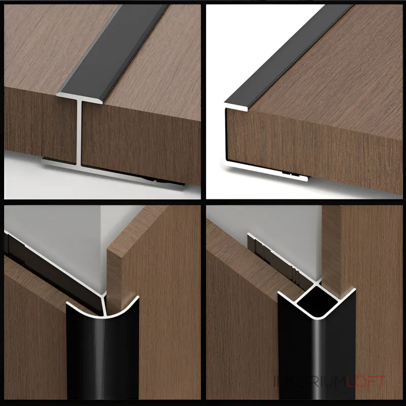 Профиль торцевой алюминиевый для панелей 4 мм золотой 4784-88 от KBOOS