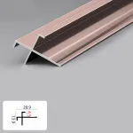Профиль угловой внешний алюминиевый для панелей 4 мм розовое золото  5899-88 от KBOOS