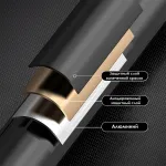 Профиль торцевой алюминиевый для панелей 4 мм золотой 4784-88 от KBOOS