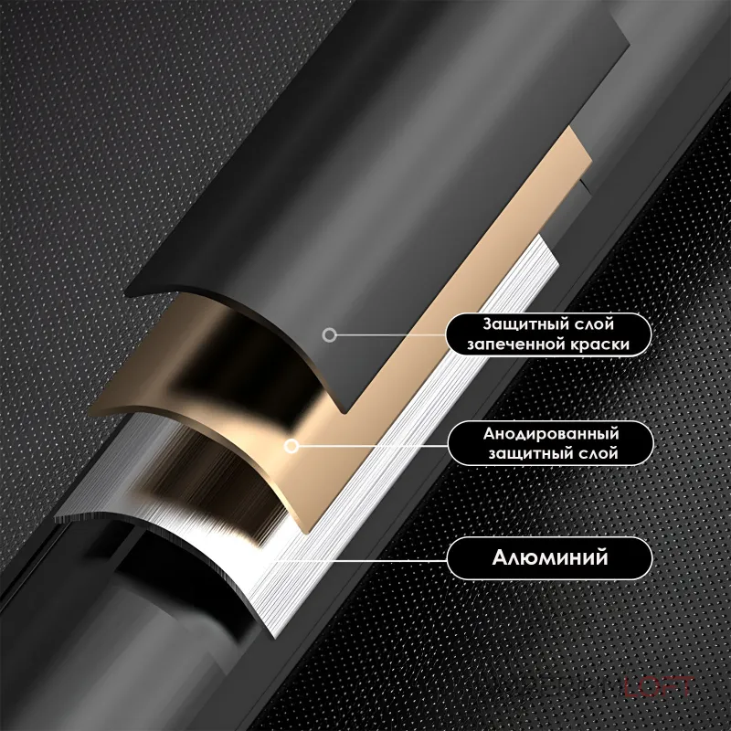 Профиль торцевой алюминиевый для панелей 4 мм золотой 4784-88 от KBOOS