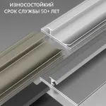 Профиль-плинтус алюминиевый напольный для панелей 9 мм серебристый 6118-88 от KBOOS