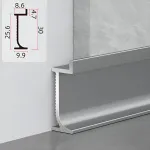 Универсальный профиль-плинтус алюминиевый для панелей 8 мм серый 6132-88 от KBOOS