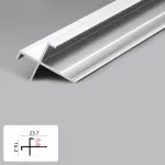 Профиль угловой внешний алюминиевый для панелей 6 мм серебристый 5907-88 от KBOOS