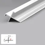 Профиль угловой внешний алюминиевый для панелей 7 мм белый 5926-88 от KBOOS