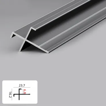 Профиль угловой внешний алюминиевый для панелей 6 мм серый 5913-88