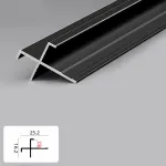 Профиль угловой внешний алюминиевый для панелей 7 мм черный 5920-88 от KBOOS