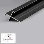 Профиль угловой внешний алюминиевый для панелей 8 мм черный 5921-88 от KBOOS