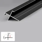Профиль угловой внешний алюминиевый для панелей 9 мм черный 5922-88 от KBOOS