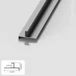 Профиль торцевой-угловой алюминиевый для панелей 8 мм серый 5866-88 от KBOOS