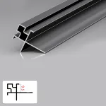 Профиль угловой внешний алюминиевый для панелей 9 мм серый 6081-88 от KBOOS