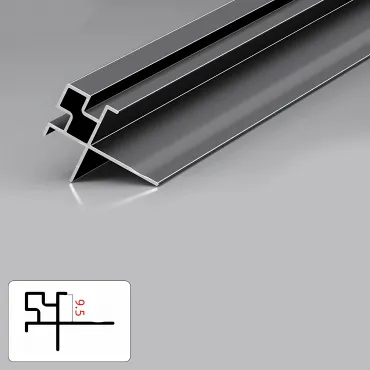 Профиль угловой внешний алюминиевый для панелей 9 мм серый 6081-88