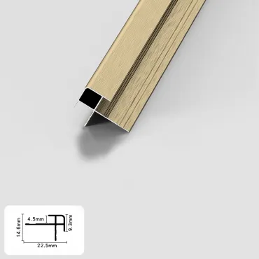 Профиль угловой внешний алюминиевый для панелей 4 мм латунь 5759-88