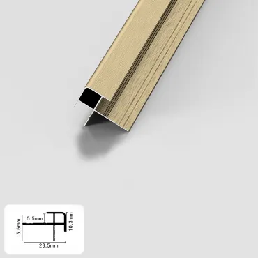 Профиль угловой внешний алюминиевый для панелей 5 мм латунь 5760-88