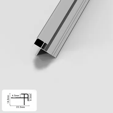 Профиль угловой внешний алюминиевый для панелей 4 мм серый 5771-88