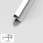 Профиль угловой внешний алюминиевый для панелей 8 мм белый 5751-88 от KBOOS