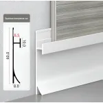 Профиль-плинтус алюминиевый напольный для панелей 6 мм белый 6101-88 от KBOOS