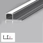 Профиль торцевой под LED ленту для панелей 7 мм серый 6016-88 от KBOOS