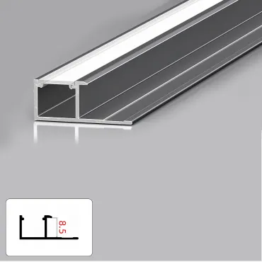 Профиль торцевой под LED ленту для панелей 8 мм серый 6017-88