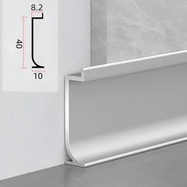 Универсальный профиль-плинтус алюминиевый для панелей 8 мм серебристый 6143-88