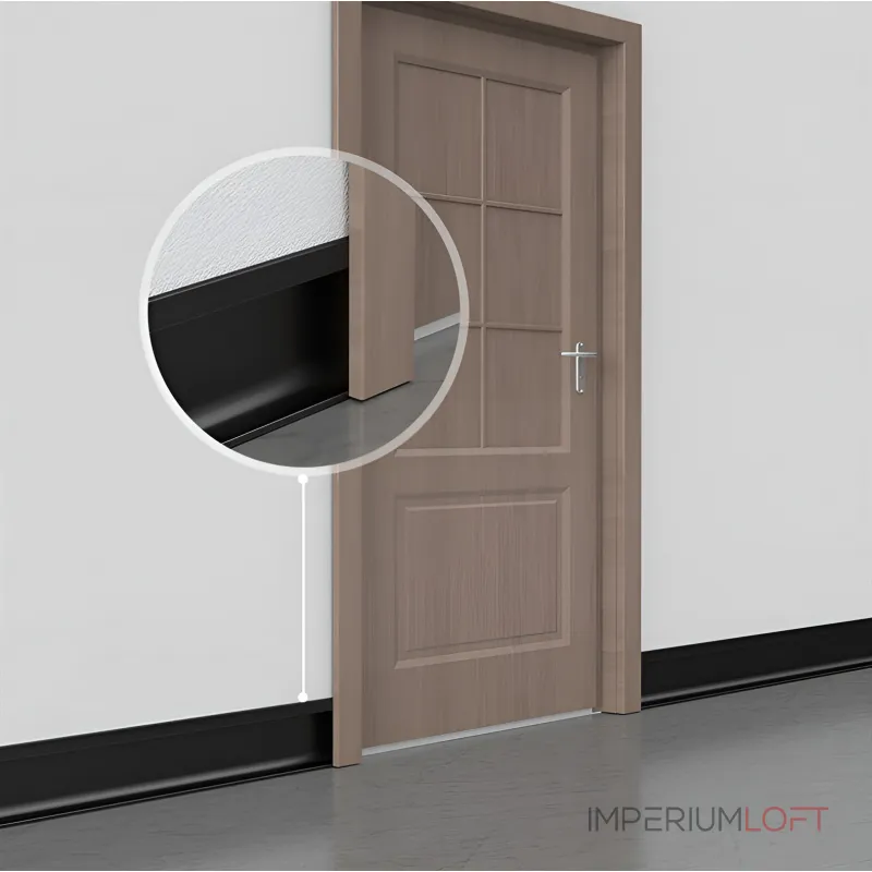 Универсальный профиль-плинтус алюминиевый для панелей 8 мм серый 6137-88 от KBOOS