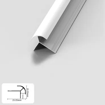 Профиль угловой внешний алюминиевый для панелей 7 мм белый 5697-88