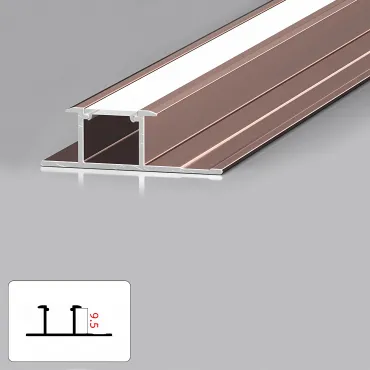 Профиль соединительный под LED ленту для панелей 9 мм розовое золото 6048-88