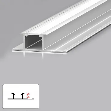 Профиль соединительный под LED ленту для панелей 5 мм серебристый 6050-88