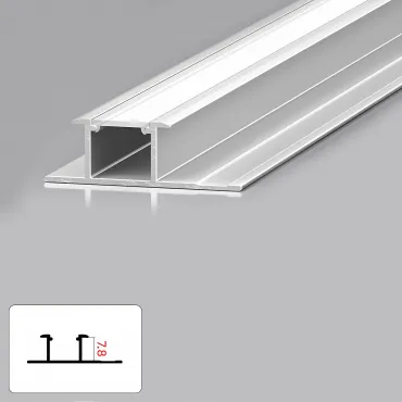 Профиль соединительный под LED ленту для панелей 7 мм серебристый 6052-88 Профиль соединительный под LED ленту для панелей 7 мм серебристый 6052-88