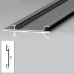 Профиль плинтус напольный алюминиевый для панелей 4 мм серый 5983-88 от KBOOS