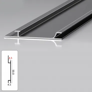 Профиль плинтус напольный алюминиевый для панелей 4 мм серый 5983-88