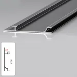 Профиль плинтус напольный алюминиевый для панелей 7 мм серый 5986-88 от KBOOS