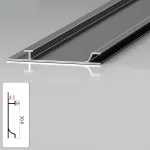 Профиль плинтус напольный алюминиевый для панелей 8 мм серый 5987-88 от KBOOS