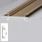 Профиль плинтус напольный алюминиевый для панелей 7 мм золотой 6004-88 от KBOOS