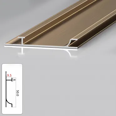 Профиль алюминиевый для стеновых панелей 9 мм латунь 50*6*9,5 6006-88 Профиль алюминиевый для стеновых панелей 9 мм латунь 50*6*9,5 6006-88