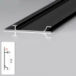 Профиль плинтус напольный алюминиевый для панелей 7 мм черный 5992-88 от KBOOS