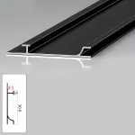 Профиль плинтус напольный алюминиевый для панелей 8 мм черный 5993-88 от KBOOS