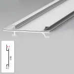 Профиль плинтус напольный алюминиевый для панелей 4 мм серебристый 5977-88 от KBOOS