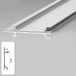 Профиль плинтус напольный алюминиевый для панелей 6 мм серебристый 5979-88 от KBOOS