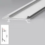 Профиль плинтус напольный алюминиевый для панелей 9 мм серебристый 5982-88 от KBOOS